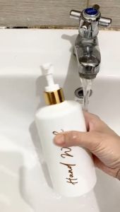 Botol Isi ulang Kosong Sabun Putih Gold Aesthetic LUX 500 ml Sabun mandi Shampoo Cuci Tangan / Hand wash
