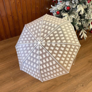 Kawaii Miffy Cute Fully Automatic Transparent Umbrella Three Fold Umbrella Sun Protection UV Protection Sun Umbrella Gift Toy