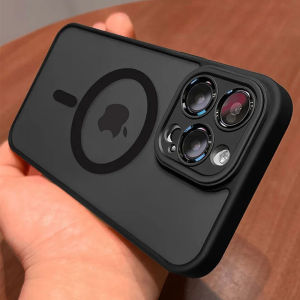 Luxury Magsafe Matte Shockproof Translucent Case for iPhone 16 15 14 13 12 11 Pro Max Plus Magnetic Wireless Charge Cover