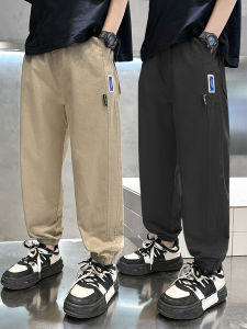 Quần Dài Thường Ngày Bằng Cotton Nguyên Chất Cho Bé Trai Mùa Xuân Thu Quần Dài Thường Ngày Cho Trẻ Em Cỡ Lớn Quần Áo Trẻ Em Hợp Thời Trang