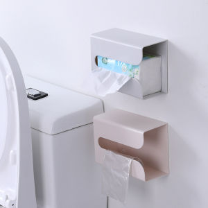 Missyou กล่องทิชชู่ติดผนัง มีแผ่นกาวติดยึดผนัง ไม่ต้องเจาะผนังWall Mounted Tissue Box