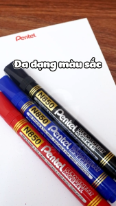 Bút dạ dầu Pentel N850 mực nhanh khô không nhoè khi thấm nước viết được trên nhiều chất liệu