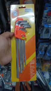 Kunci L Set 9 Pcs Rata Pendek - Rata Sedang - Rata Panjang Merk Panda ALAT PERKAKAS TERMURAH