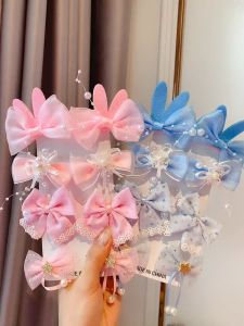 8Pcs Korea Bowknot Hairpin Set Headdress Hair Accessories for Girls