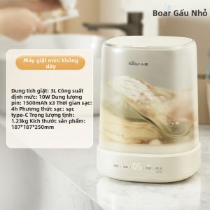 Bear | Máy Giặt Quần Áo Lót và Tất Không Dây Mini