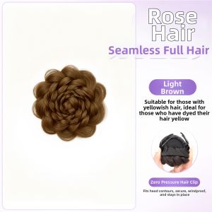TIANZHEN | Bun Hair Clipper Full Ponytail Natural Loose Retro Style Wig