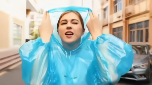 Disposable Raincoat Poncho Adult Waterproof Lightweight PEVA Hooded Rain Coat One Size Portable Emergency Rainwear