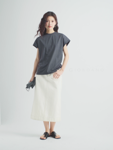 GIORDANO ผู้หญิง  เสื้อยืด Cool-Touch Antibiosis Summer Tee คอตั้ง แขนกุด เรียบง่าย แฟชั่นสบายๆ เสื้อยืด 05325386