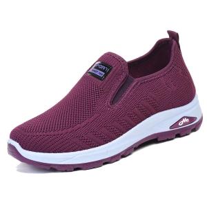 Spring Autumn Womens Flat Slip-On Shoes Comfortable Soft Bottom Anti-Slip Mom Shoes Lazy Persons Shoe Middle-Aged And Elderly Single Shoe