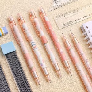 0.5mm 1PC Cute Peach Mechanical Pencil 2B Pencil Lead Stationery School Supplies Pensil Mekanikal