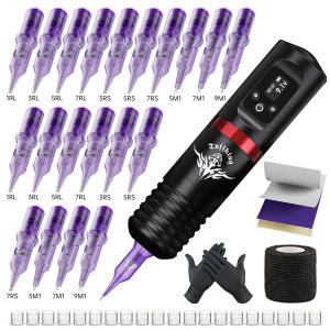 Bộ Máy Xăm Không Dây Tuffking Kèm Chức Năng Cắt Đường & Tạo Hiệu Ứng Mờ Bộ Dụng Cụ Tiêu Hao Đầy Đủ