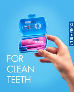 Curaprox Ortho Travel Set for Braces CS 5460 Toothbrush BE YOU Teeth Whitening Toothpaste and Interdental Brush Kit