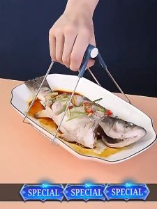 Dụng cụ kẹp gắp nóng bát đĩa xoong nồi trong lò vi sóng nồi hấp đa năng inox giá rẻ M16