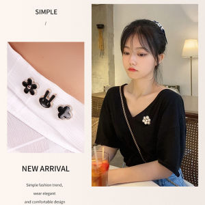 Anti-Exposure Pearl Decorative Buttons Twist No Seam Button Flower Snaps Fastener Buttons
