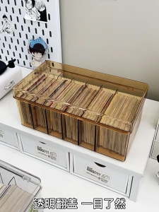 Card Display Storage Box Game Organizer Transparent PlayCard Large Capacity Divider Multi Partition Cover Stackable