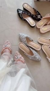 Rattu boutique - Heels pesta nyaman size 42-43/ wedding shoes/Seserahan lamaran/Sepatu wisuda wanita