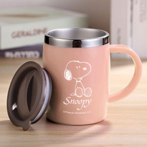Snoopy 304 Stainless Steel Coffee Cup with Handle for Office Use Home Use Dormitory Use Insulated Thermal Cup Mark Cup