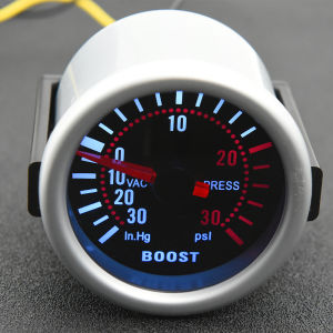 2"52mm Smoke Len PSI/BAR Turbo Boost Gauge Meter Water/Oil Temp Meter Tachometer Vacuum VOLT Oil Pressure for Gasoline Car 12V
