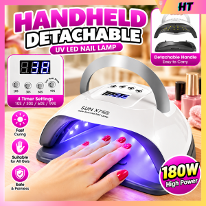 UV LED Nail Lamp Portable UV Lamp for Gel Polish Beads Auto Sensor 4 Timer Setting LCD Display UV Light for Nail