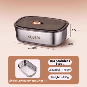 BAICHANG | Microwave Safe Office Lunch Box Stainless Steel 316L Large Capacity Divided