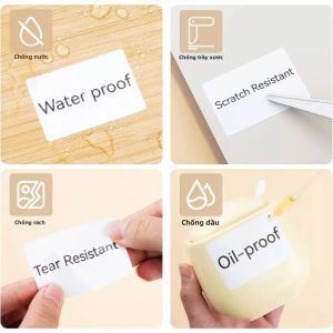 Cuộn Giấy Nhãn Nhiệt Trắng 50MM Dùng Cho Máy In Laser/nhiệt - Giấy In Nhãn Giá Hàng Hóa Thực Phẩm Quần Áo Dùng Cho Nhà Và Văn Phòng