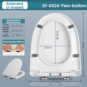 Thick Slow Closing Toilet Seat Plate