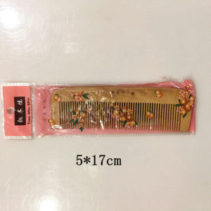 Simple Packaging Peach Wood Comb Wood Head One Yuan Small Ornament Full Hair Comb Daily Use Personal Care Tool