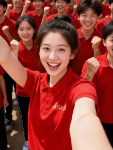 FAYILANG | Customizable Logo Exam Wear Short Sleeve Red Tshirt