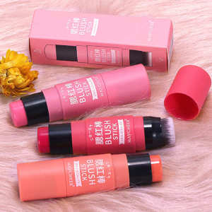 ✰Cream Vigor Blush Stick Cream Body Natural Naked Makeup Sun Red Women#39s Coral Orange Rose Powder Monochrome Rouge with Brush❅