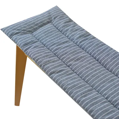 Modern Simple Long Rectangle Wooden Bench Cushion Sofa Shoe Replacement Pad Seat Pad Home Decorative Fabric Stripe Pattern