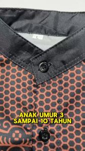 Stelan Baju Muslim Koko Anak Laki-laki Sarkoci Usia 3-10 Tahun Motif Batik Gus Iqdam katun Premium