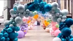 Bong Bóng Trang Trí Sinh Nhật 24inch 60cm Màu Pastel Siêu Nhũ Jumbo Làm Cổng Background Trang Trí Sinh Nhật MBBDecor