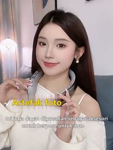 2025 Kipas Angin Gantung Leher 20000mAh 100 Gigi Angin Kipas Leher Tanpa Pisau Baru Layar Digital USB Tampilan Digital Kipas Kecil Portabel Kipas Angin Olahraga Bisu