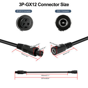 Cáp Sạc Xe Đạp Điện Powallon Bộ Chuyển Đổi Cổng Sạc DC2.1 Bộ Sạc Pin Xe Đạp Điện Đa Chức Năng
