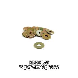Ring Plat "6 (WP 4 X 13) Harga Per Pak isi 25 - Reng Plate Pelat Washer Kunci 6 Diameter 4mm x 13mm Tebal 1mm