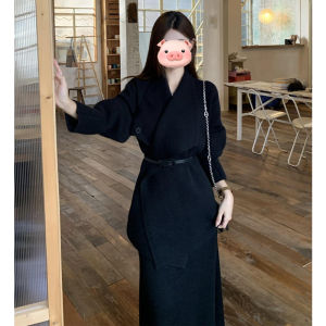 BINKAFENNY | Korean Style OOTD Early Autumn Womens High-End Feeling Asymmetrical Sweater Skirt Two-Piece Set Half-Length Skirts Sweater