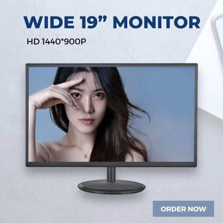 Super Slim 19Inch LED Monitor HD for desktop PC 19” wide | Lazada PH