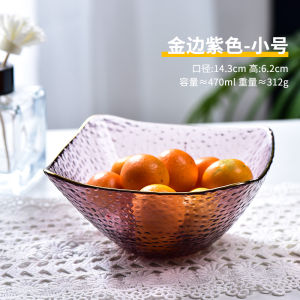 ชามแก้วใสสำหรับเสิร์ฟอาหารญี่ปุ่น ชามใสสำหรับเสิร์ฟผลไม้และสลัด ชามขนมหวาน ชามจาน ชุดเครื่องครัวบ้าน สวยงามและมีคุณภาพสูง