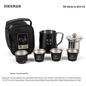 HIKEMAN | Bộ Trà Du Lịch Ngoài Trời Tách Nước