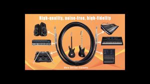 PLAYOU Electric Guitar Cable Wire Cord 3M/6M/10M No Noise Shielded Bass Cable For Guitar Amp Noise Reduction Line