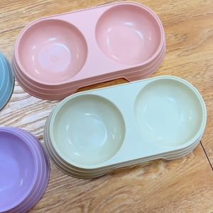 Tempat Makan Kucing Anjing 2 in 1 & Mangkok Minum Hewan Doggy Lucu: Double Pet Food Bowl Murah