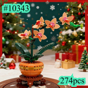 Orchid Plant Ornaments 10343 Building Blocks Sets Compatible with Legoed Particles Suitable for Christmas Gifts 274pcs