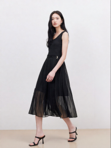 Vero Moda | Summer Striped Knitted Chiffon A-Line Skater Dress
