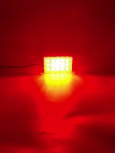 LED Car Strobe Tail Marker Light F1 Style Brake Pilot Auxiliary Lights Square Auto Rear Warning Reverse Stop Signal Lamp 12V