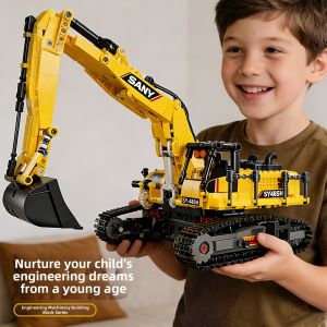 HUIQIBAO | Educational Building Blocks Construction Vehicles Toys
