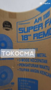 Kipas Angin Remote Super Fan II 3in1 18Inch AR118 Arashi / Kipas Angin 3 Fungsi / 3 Speed Button