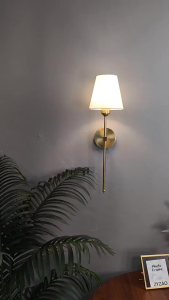 Nordic Fabric Wireless Wall Light With Rgb Rechargeable Bulb Minimalist Bedroom Bedside Wall Lamp Creative Modern Living Room Background Wall Lights