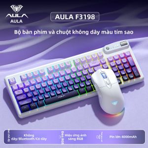 AULA | Wireless Three-Mode Silent Aesthetic Mechanical Keyboard Mouse Set