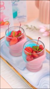 SILKY PUDDING Strawberry Korean By Forisa Moms Recipe 155g PUYO Stroberi