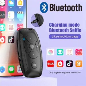 JOPUL FINDS Rechargeable Shutter Release Bluetooth Wireless Selfie Remote Camera Shutter for Video Page Turner Phone Remote Control Selfie Photo Shutter Mobile Phone Selfie Shutter Stick
